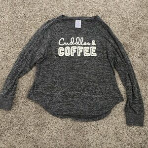 Gray 'Cuddles & Coffee' Sweater
